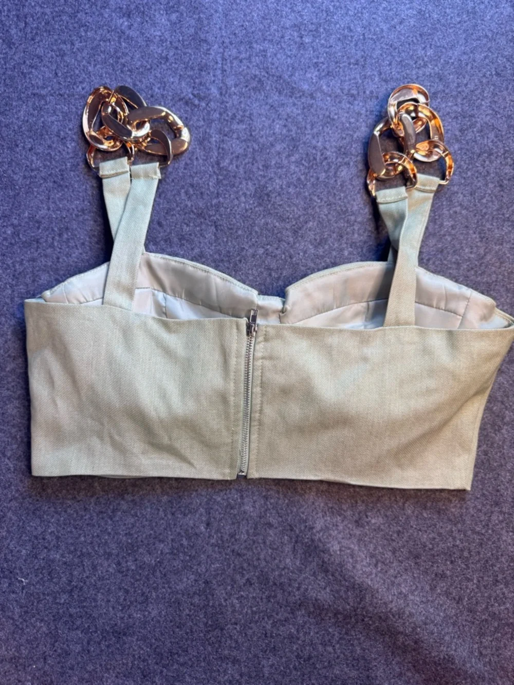 Blithe LA Chain Strap Crop Top - Picture 2 of 4